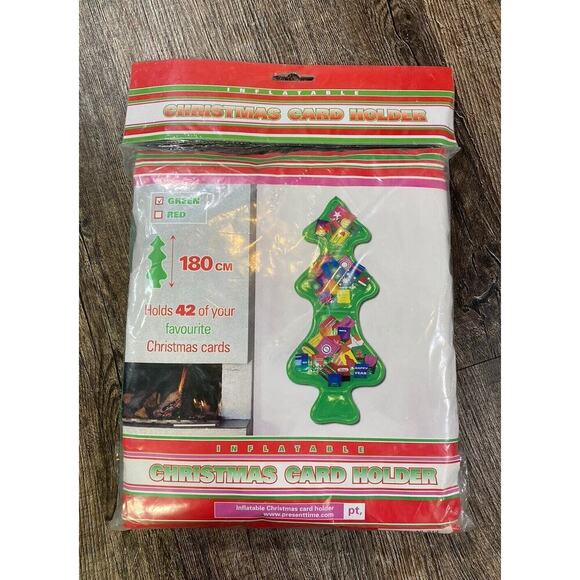 New Inflatable Christmas Tree Card Holder 5’ Foot 10” Inch Faux Budget Tree - Picture 2 of 5